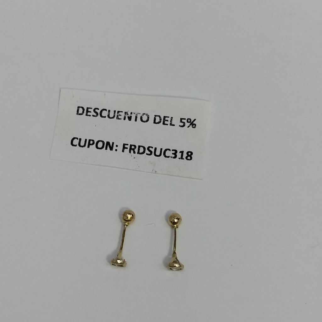 BROQUELES PAR ORO 10 K 0.4 GRMS (SEMINUEVO)