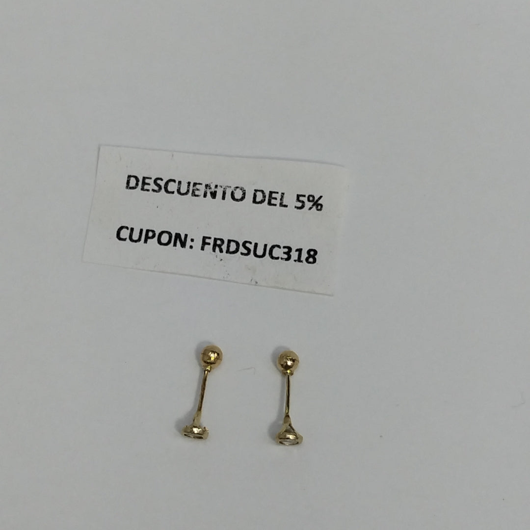 BROQUELES PAR ORO 10 K 0.4 GRMS (SEMINUEVO)