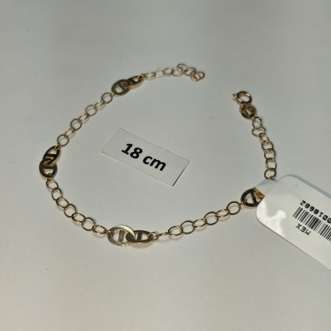 PULSERA ESPECIAL 14K 18 CM 1.5 GR (NUEVO)