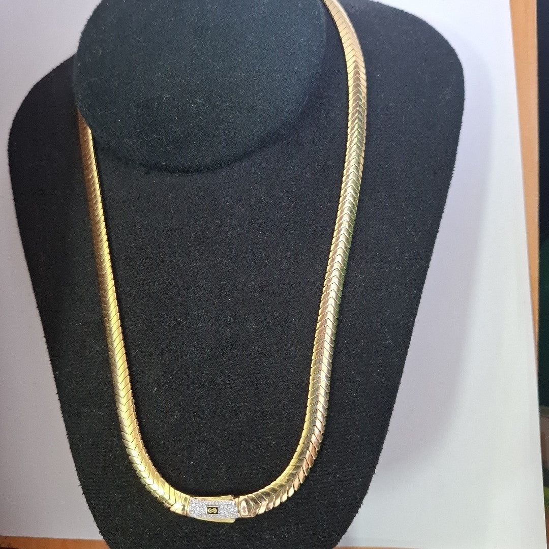 CADENA MONACO ORO 14K 15.5 (NUEVO)