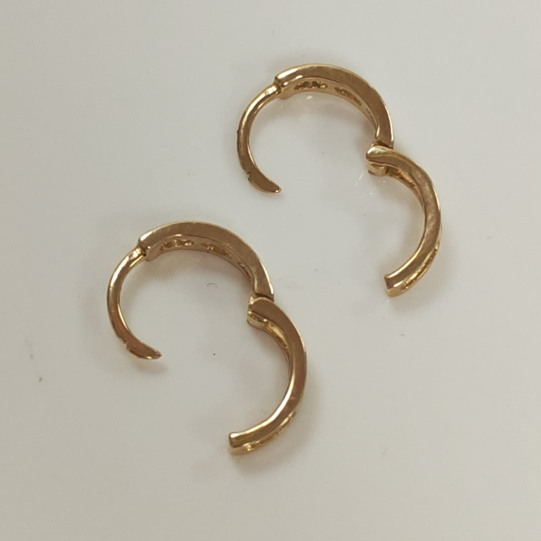 ARETES ARRACADA C CIRCONIAS 14K 1.2 GR (NUEVO)