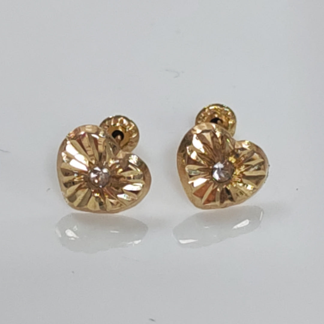 BROQUELES BROQUEL FIG CORAZON C CIRCONIA 14K 0.2603 GR (NUEVO)