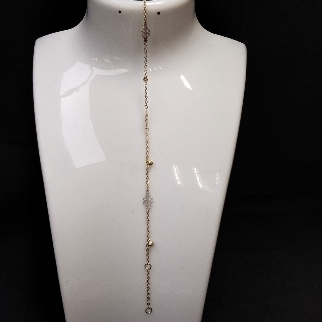 PULSERA ESPECIAL CON TREBOL 14K 18 CM 1.8 GR (NUEVO)