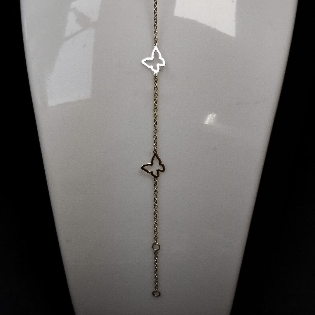 PULSERA ESPECIAL C MARIPOSAS 14K 18 CM 1.7 GR (NUEVO)