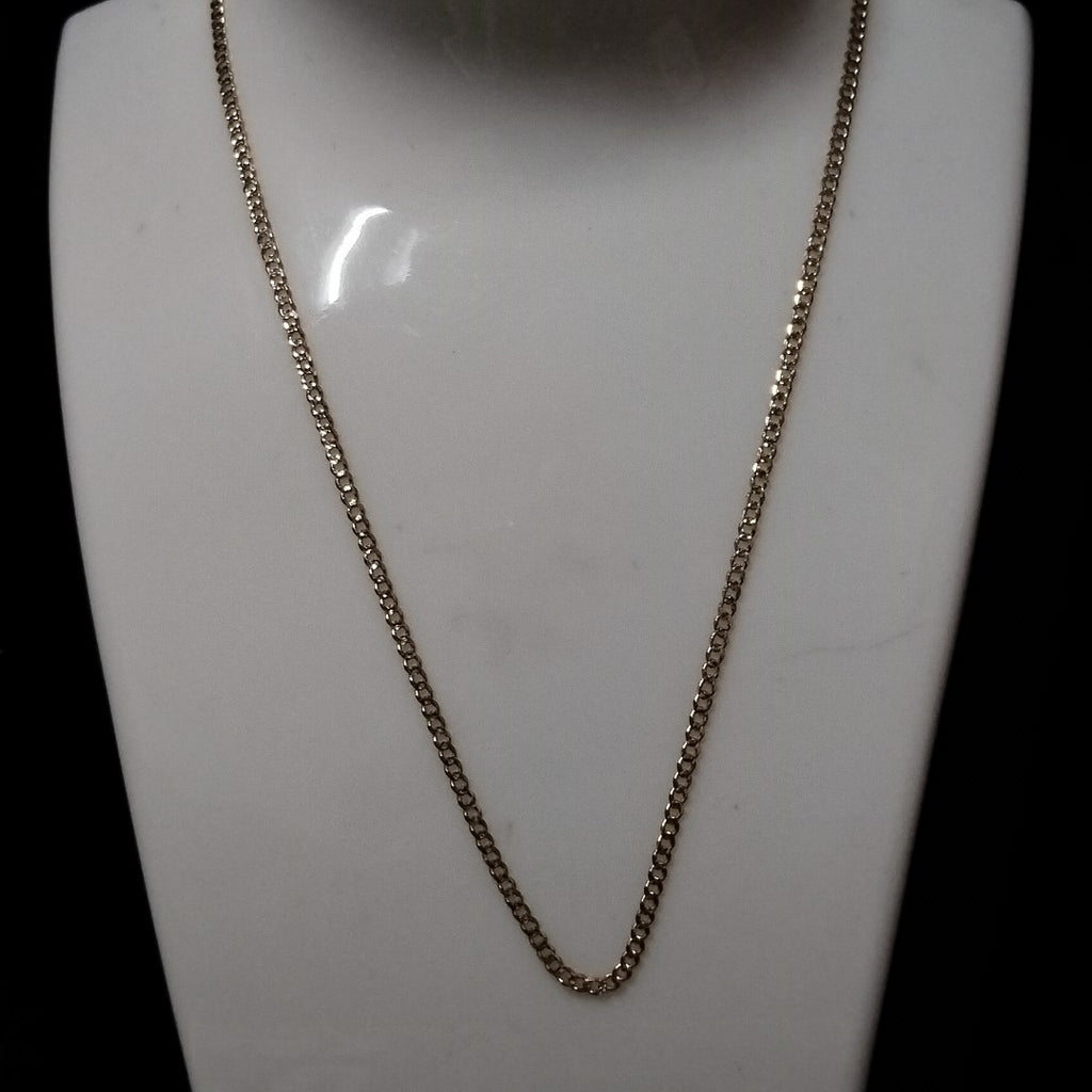 CADENAS BARBADA DIAMANTADA ORO 14K 55 CM 5.7 GR (NUEVO)