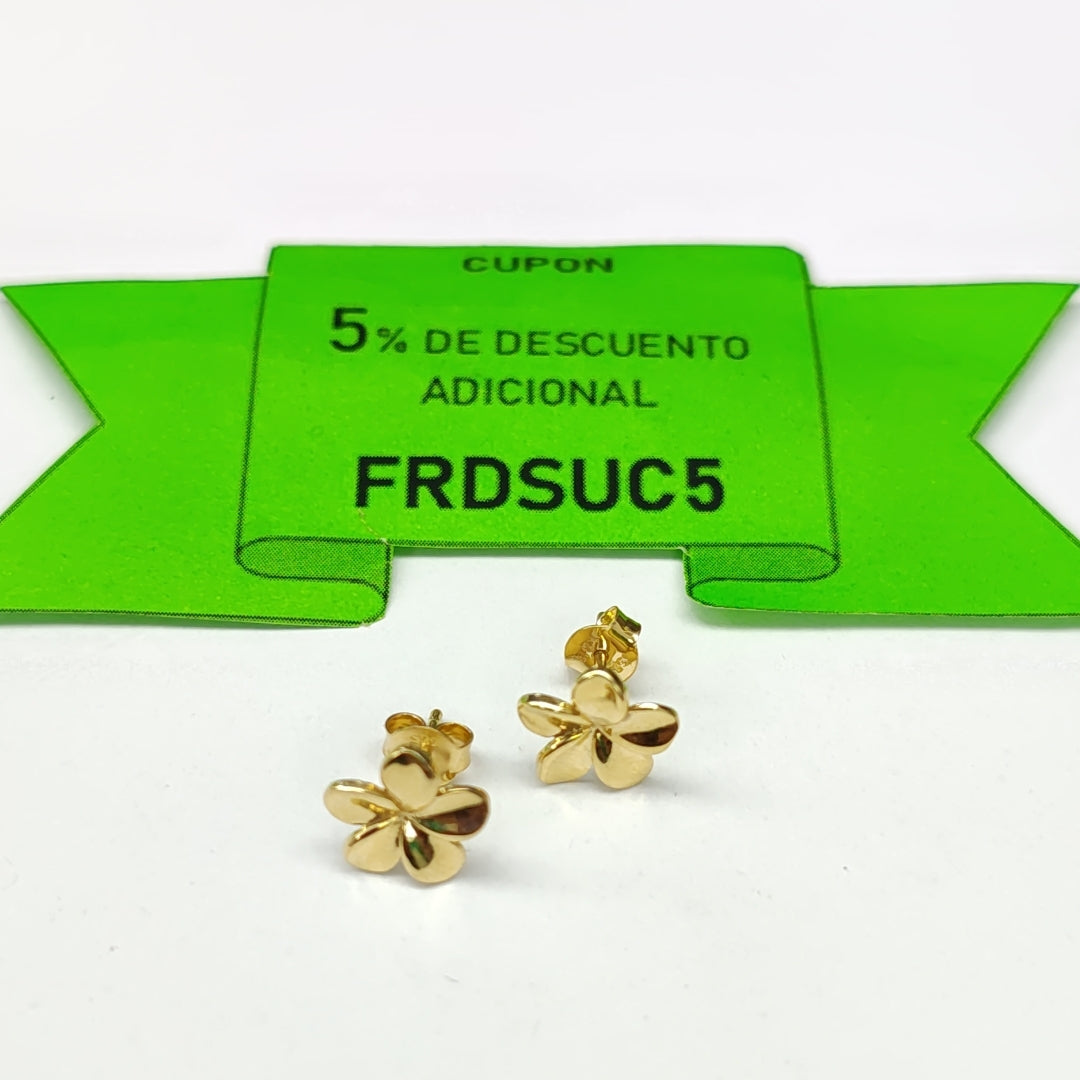 BROQUELES ORO 14K 1.5 (NUEVO)