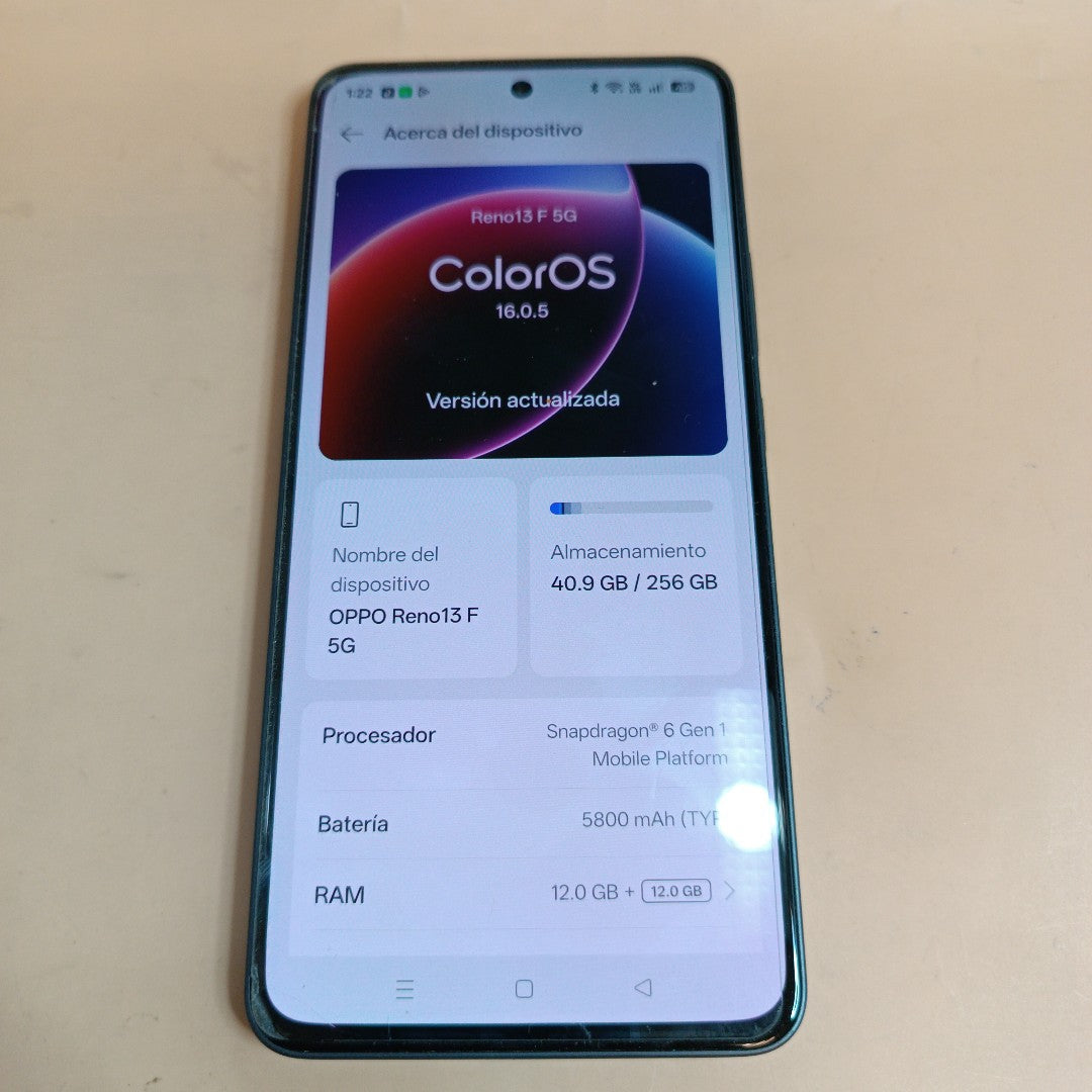 CELULAR OPPO RENO 13F 5G CPH2699 (2025) 256 GB 12 GB RAM (SEMINUEVO)