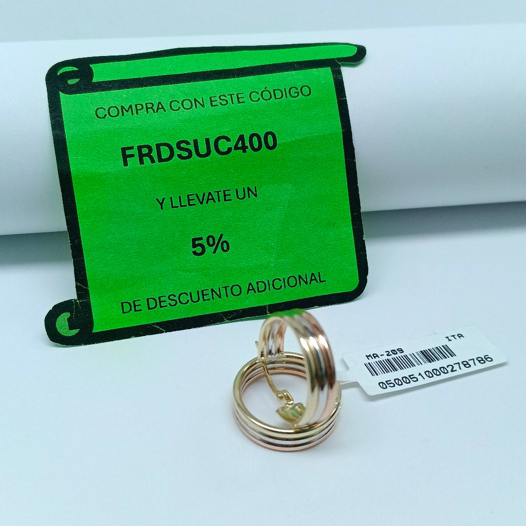 ARRACADAS ORO 14K 2.4 (NUEVO)
