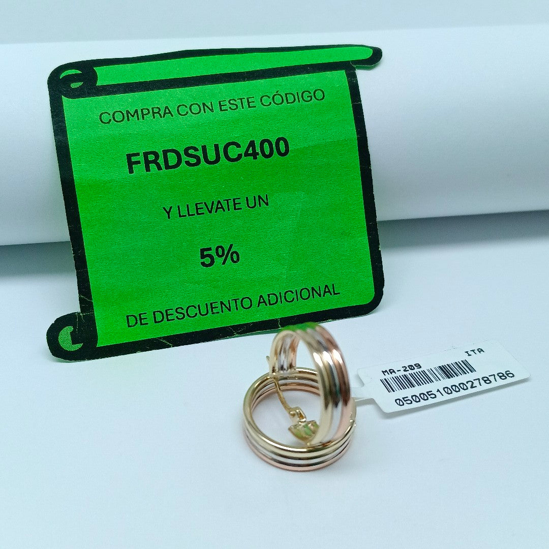 ARRACADAS ORO 14K 2.4 (NUEVO)