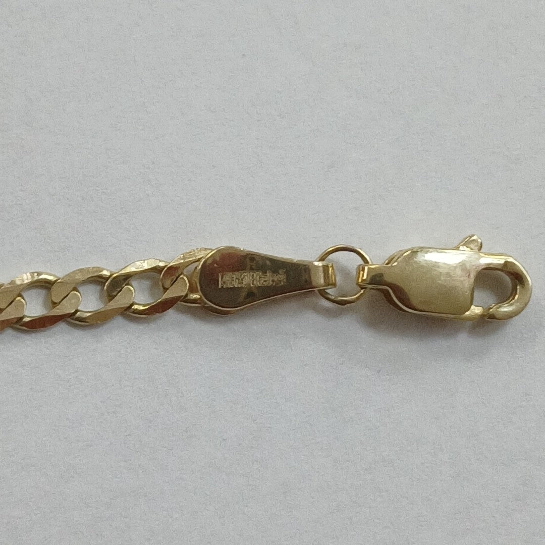 PULSERA TEJIDO BARBADA 14K 18 CM 3.3 GR (NUEVO)