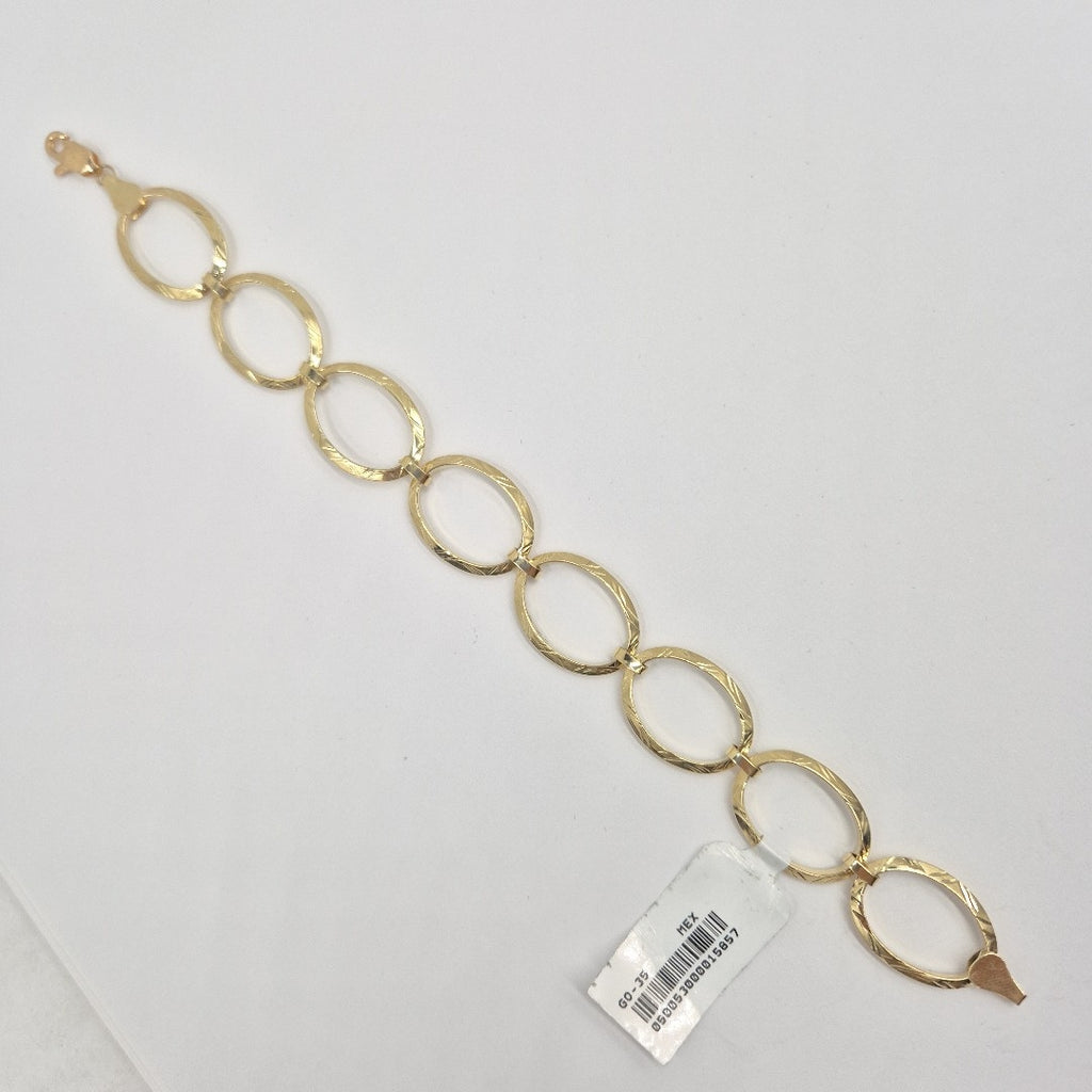 PULSERA CON AROS OVALADOS 14K 18 CM 5.2 GR (NUEVO)
