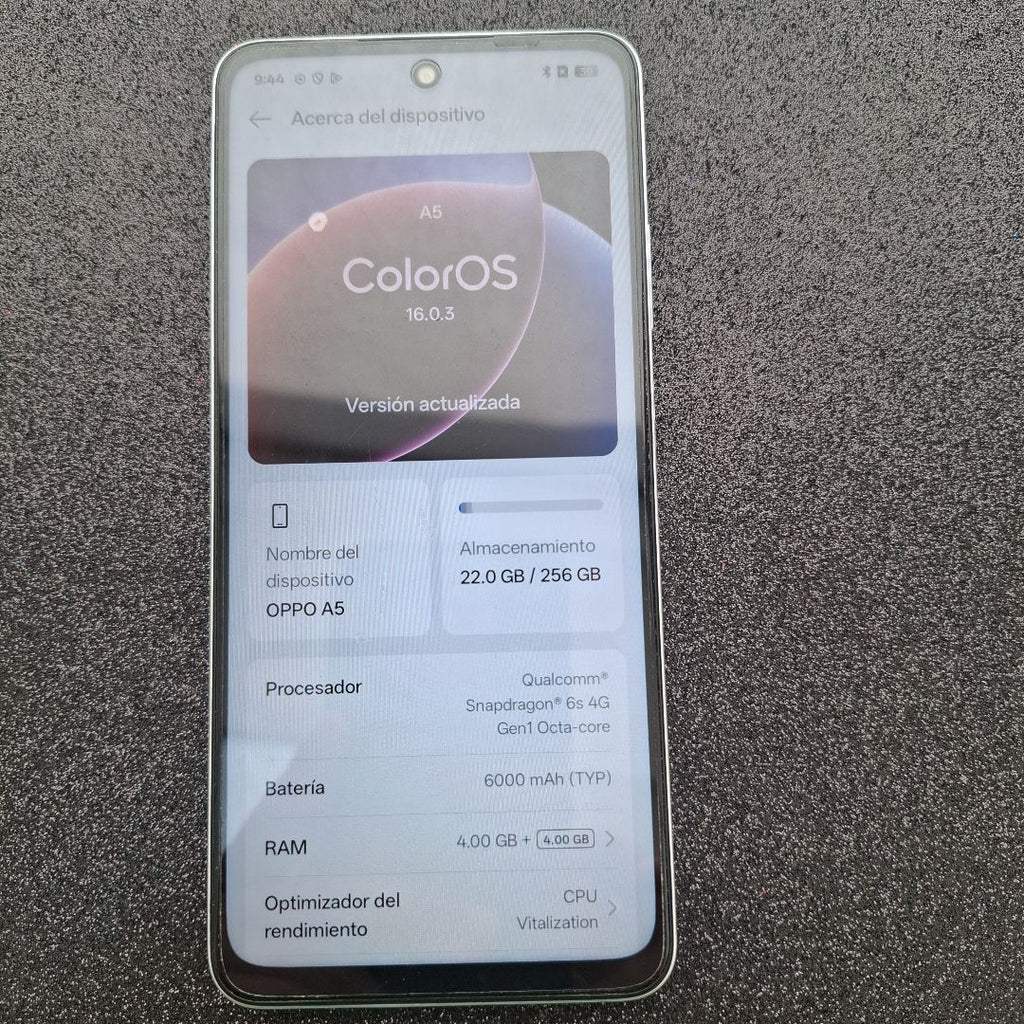 CELULAR OPPO A5 CPH2727 (2025) 256 GB 4 GB RAM (SEMINUEVO)