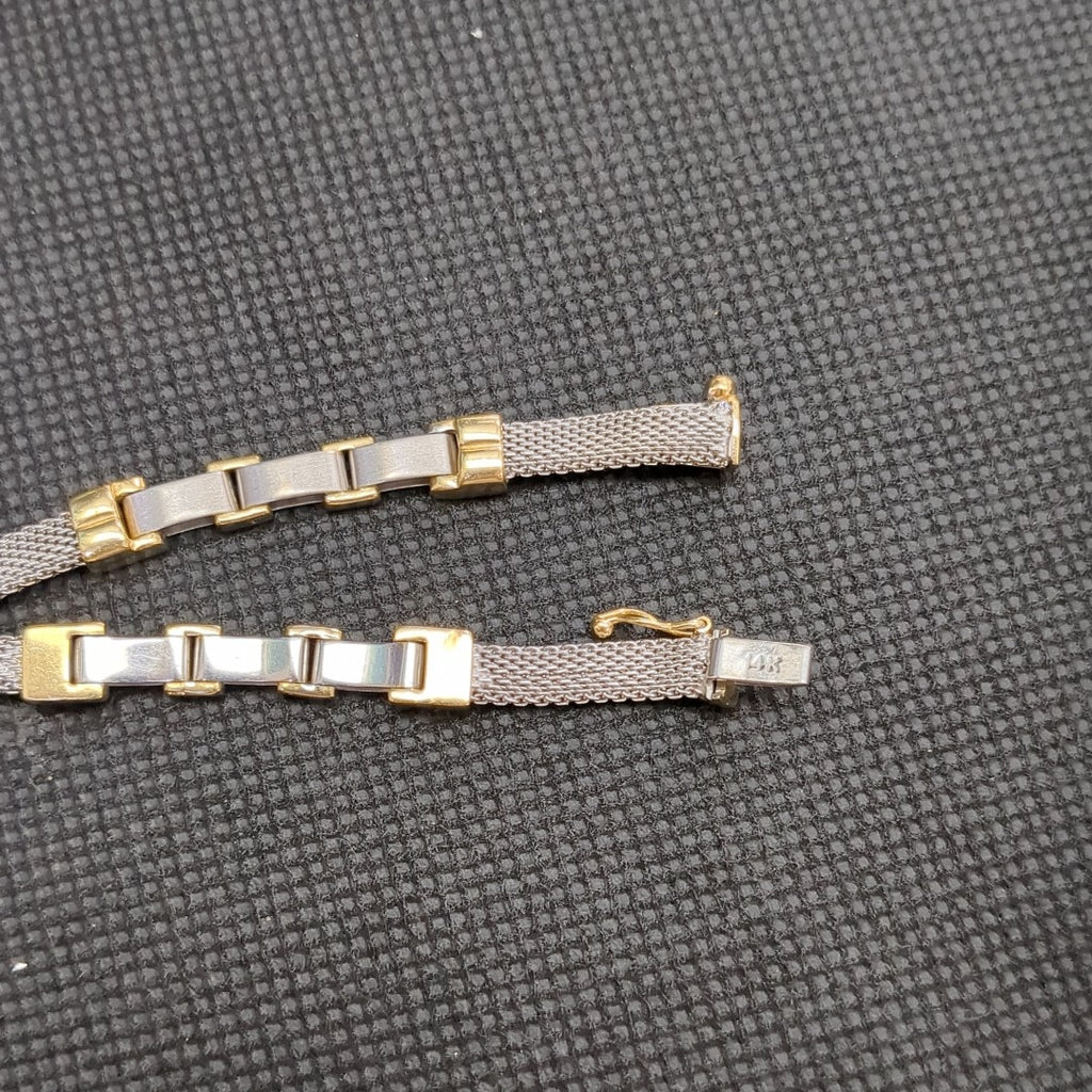 PULSERA ORO COMBINADO 14 K 14,10 GRMS (SEMINUEVO)