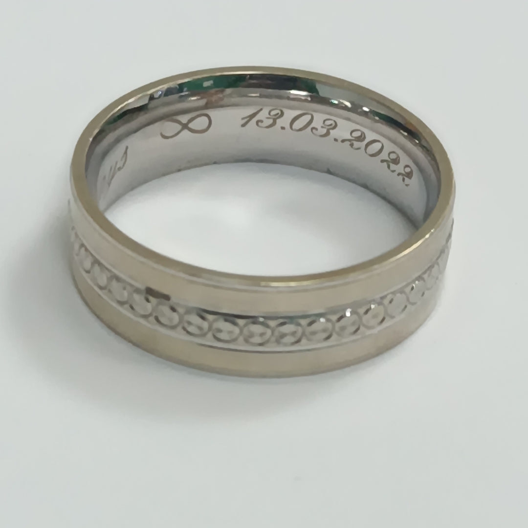 ARGOLLA ORO BLANCO 14 K 3.7 GRMS (SEMINUEVO)