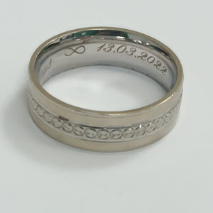 ARGOLLA ORO BLANCO 14 K 3.7 GRMS (SEMINUEVO)