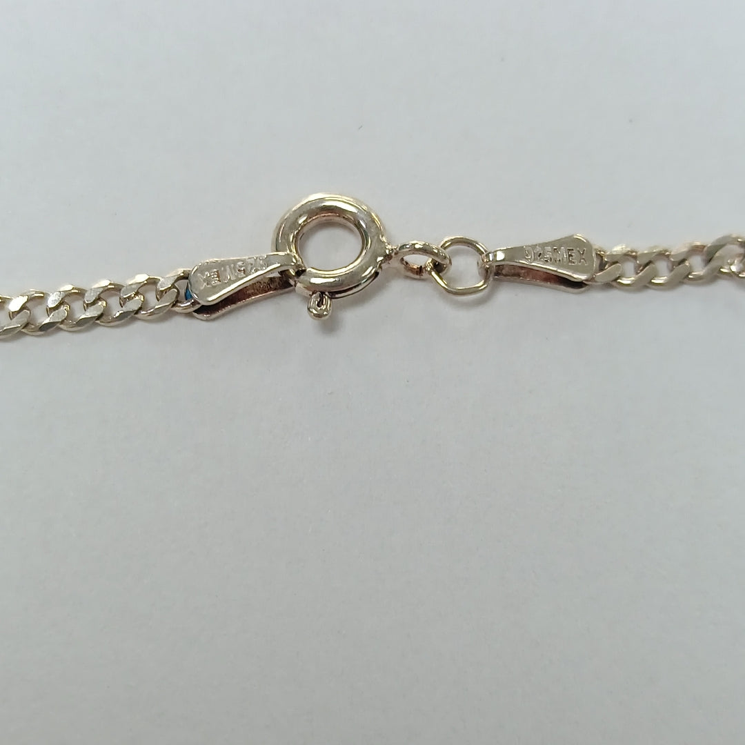 CADENA TEJIDO BARBADO PLATA .925 60 CM 5.7 GR (NUEVO)