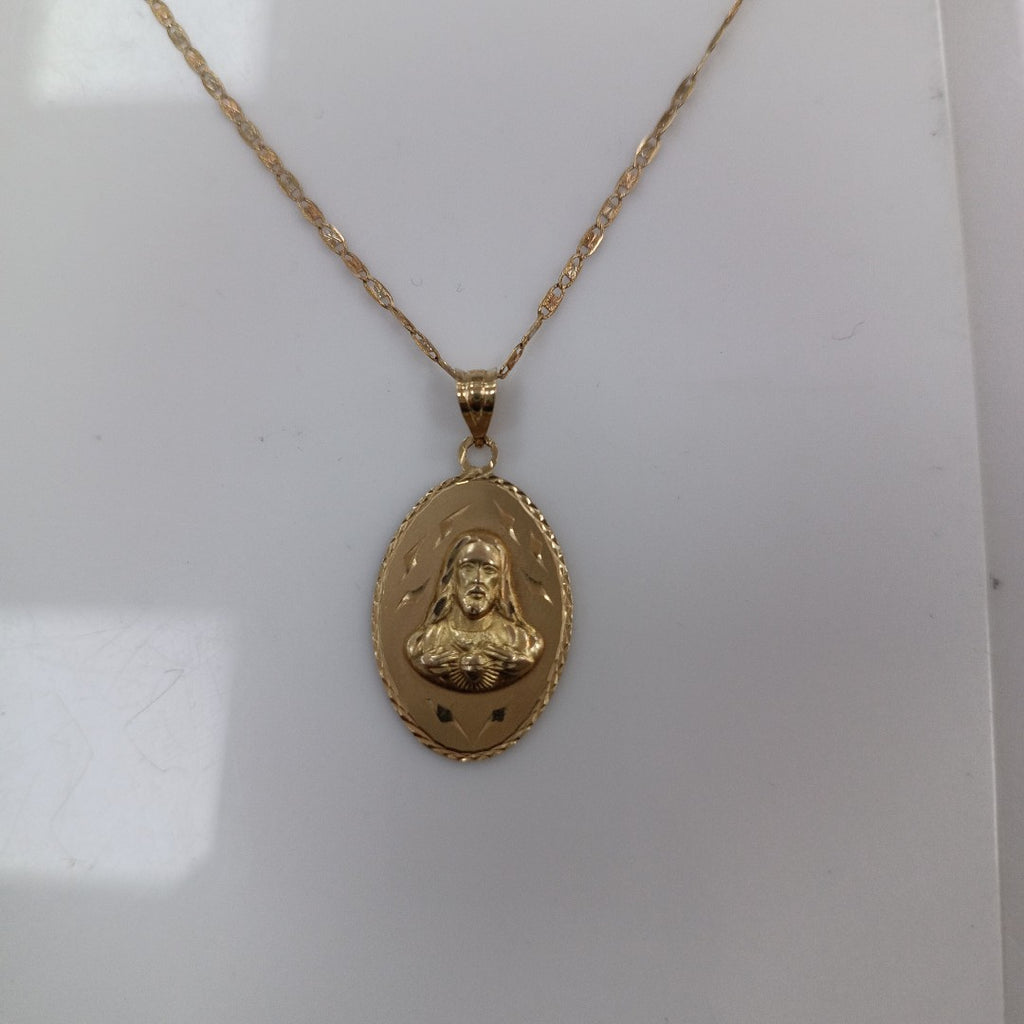 CADENA, MEDALLA RELIGIOSA ORO, ORO COMBINADO 10 K 4.5 GRMS (SEMINUEVO)
