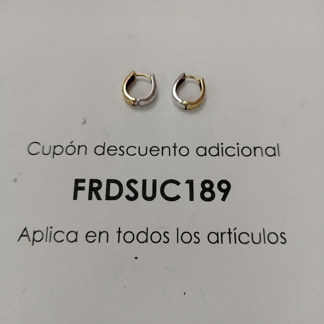 ARRACADAS PAR ORO 14 K 1.1 GRMS (SEMINUEVO)