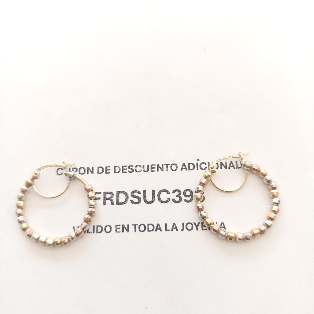 ARRACADAS PAR ORO, ORO COMBINADO 10 K 2.9 GRMS (SEMINUEVO)