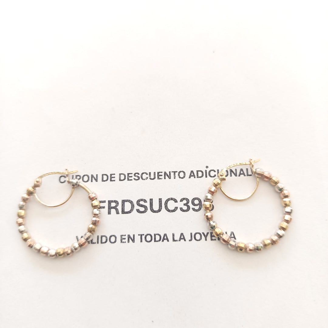 ARRACADAS PAR ORO, ORO COMBINADO 10 K 2.9 GRMS (SEMINUEVO)