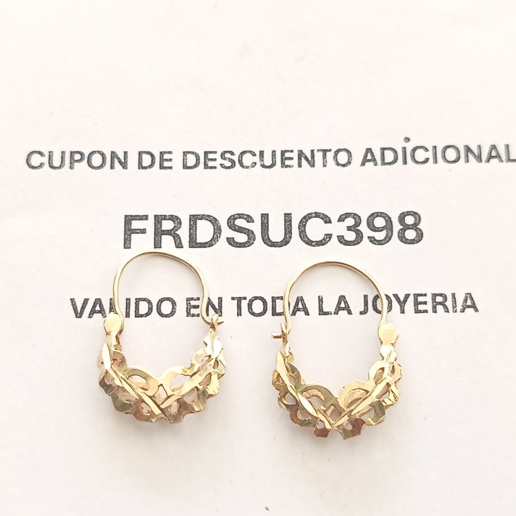 ARETES PAR ORO 8 K 1.6 GRMS (SEMINUEVO)