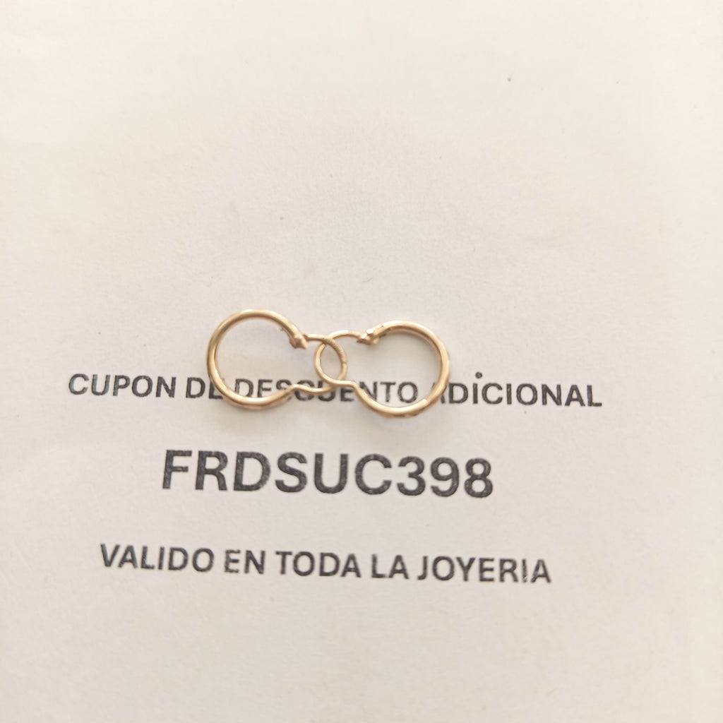 ARRACADAS PAR ORO 10 K 0.7 GRMS (SEMINUEVO)