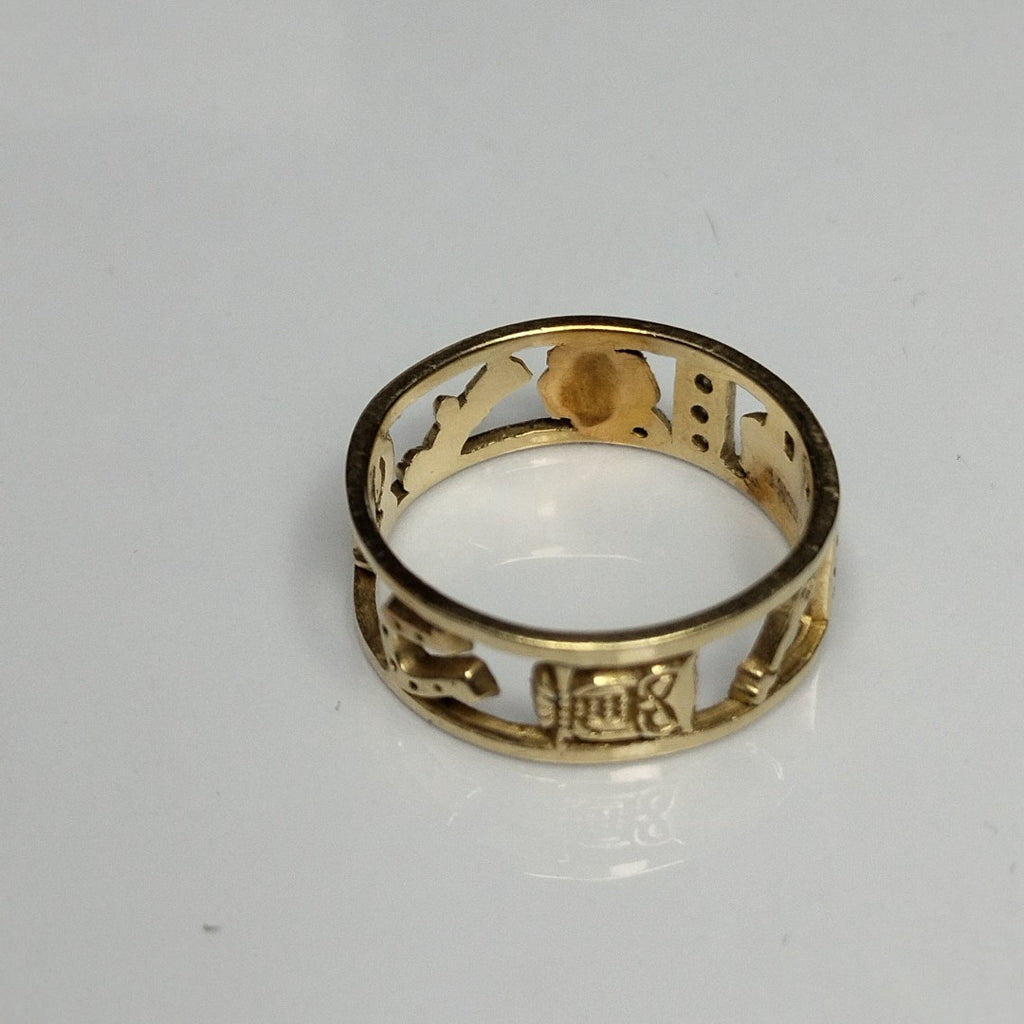 ARGOLLA DE LA SUERTE ORO 14 K 3.2 GRMS (SEMINUEVO)