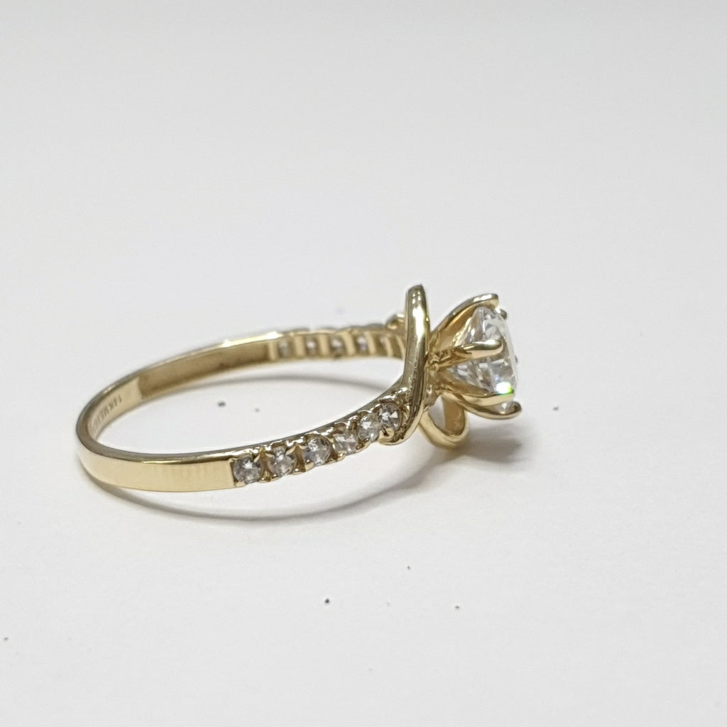 ANILLITO, SOLITARIO ORO 14 K 2 GRMS (SEMINUEVO)