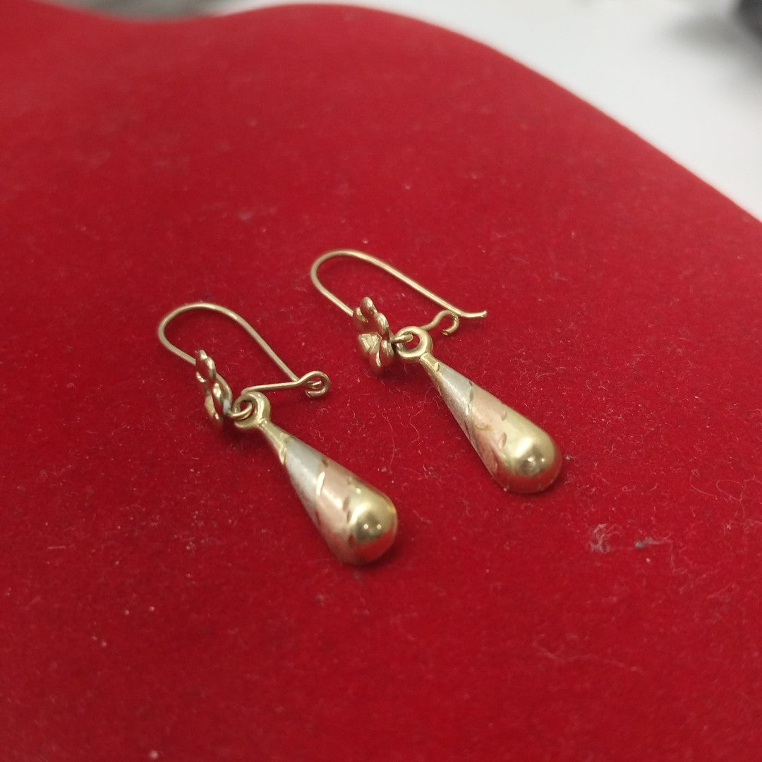 ARETES PAR ORO,ORO COMBINADO 10 K 1,00 GRMS (SEMINUEVO)