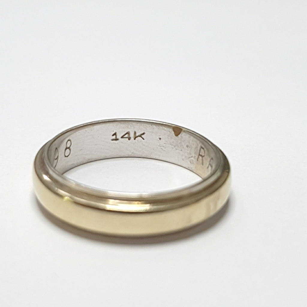 ARGOLLA ORO COMBINADO 14 K 4,40 GRMS (SEMINUEVO)