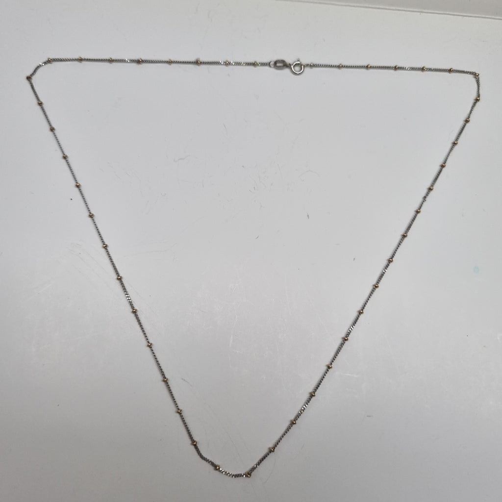 CADENA ORO, ORO BLANCO 14 K 2.5 GRMS (SEMINUEVO)