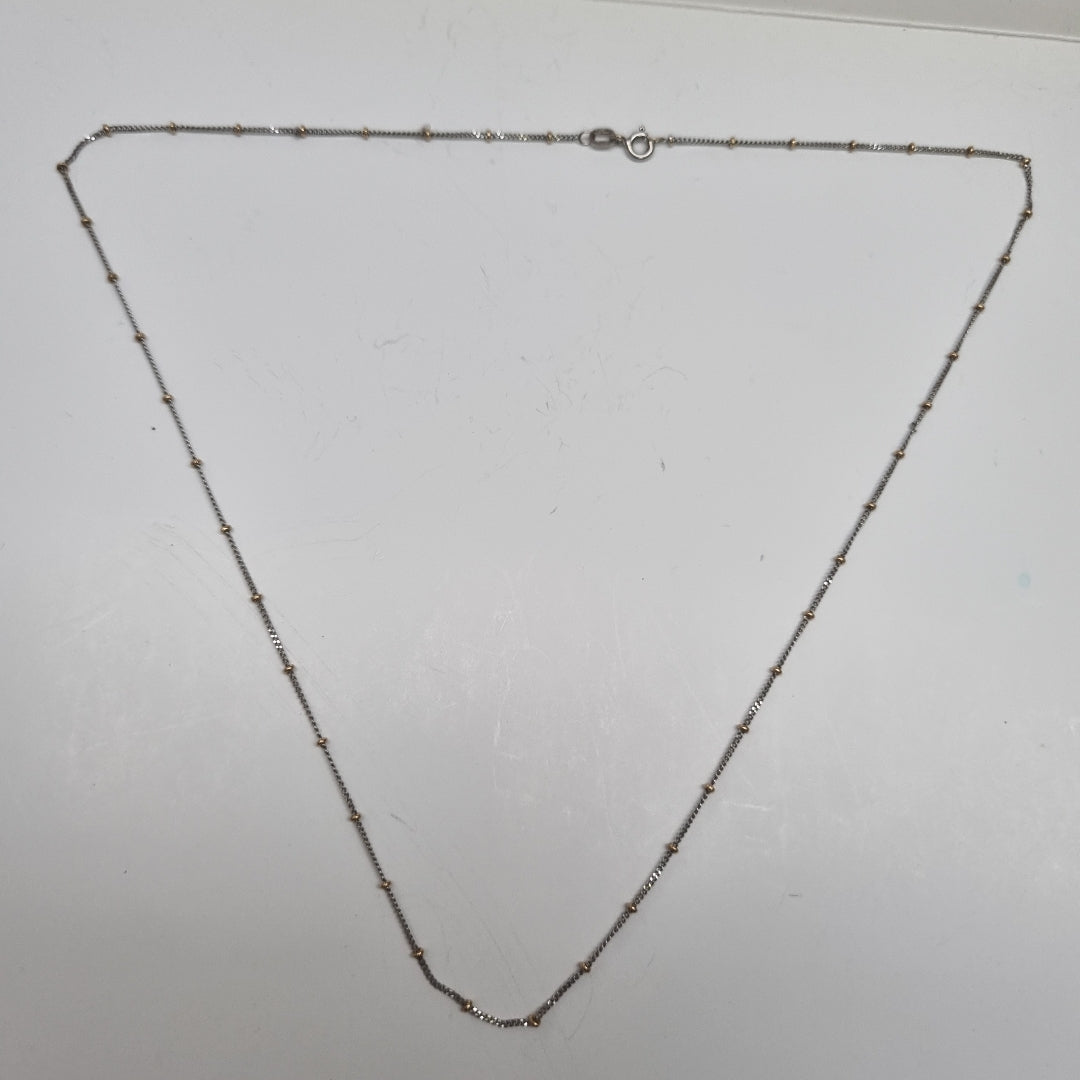 CADENA ORO, ORO BLANCO 14 K 2.5 GRMS (SEMINUEVO)