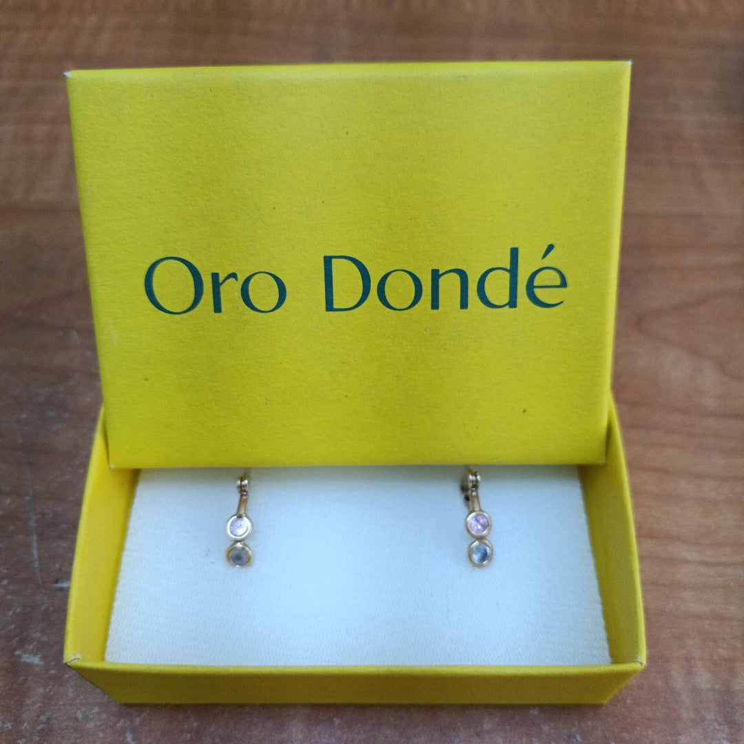 ARRACADAS PAR ORO 14 K 1.6 GRMS (SEMINUEVO)
