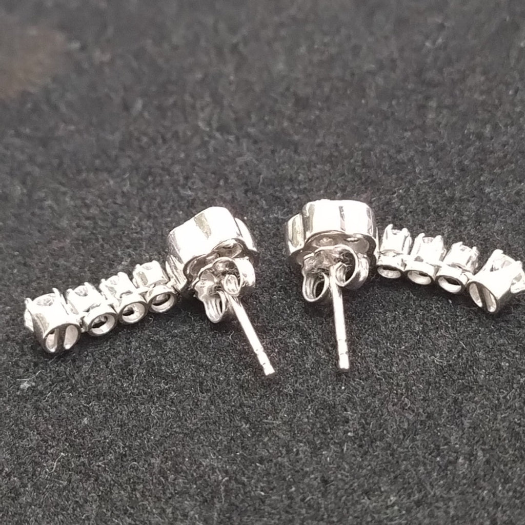 BROQUELES PAR ORO BLANCO 14 K 4,30 GRMS (SEMINUEVO)