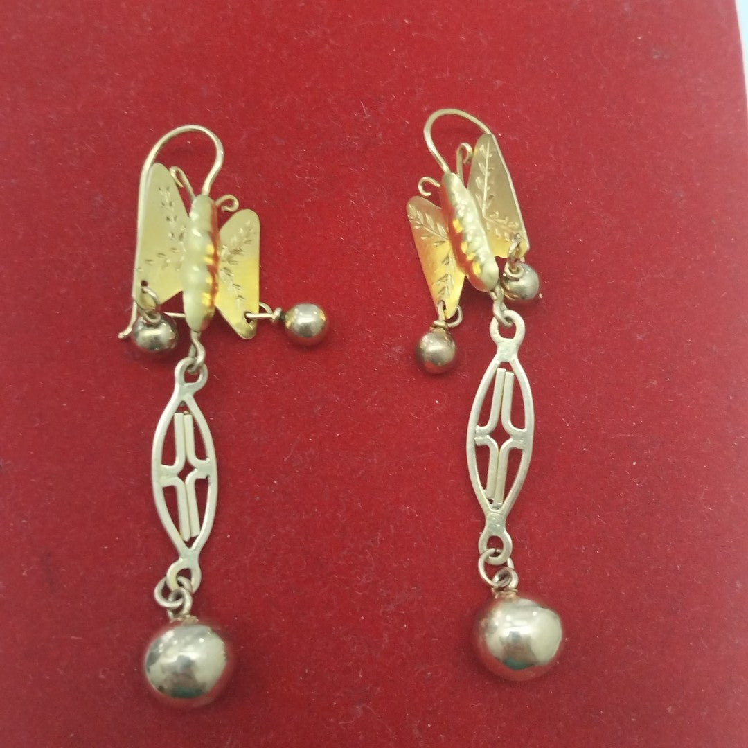 ARETES PAR ORO MUY BAJO 8 K 6,20 GRMS (SEMINUEVO)