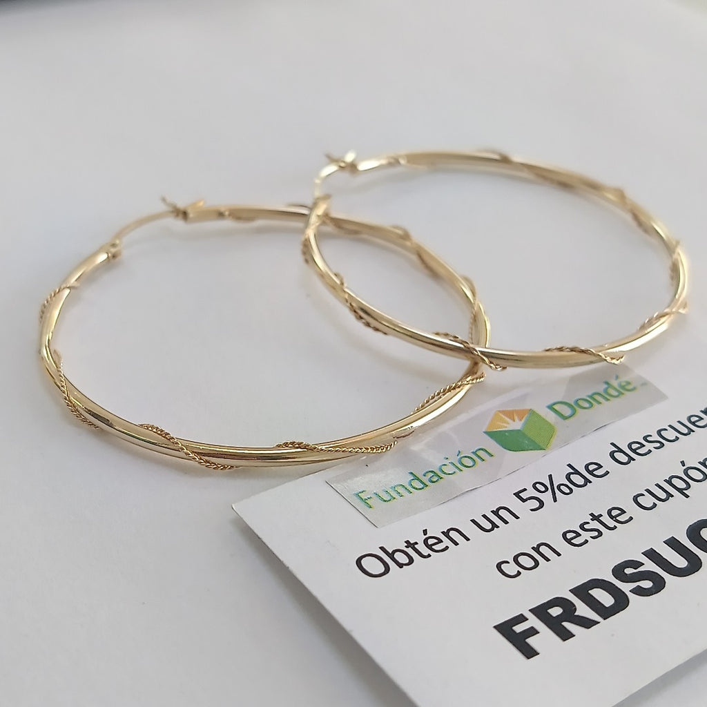 ARRACADAS PAR ORO 10 K 3.5 GRMS (SEMINUEVO)