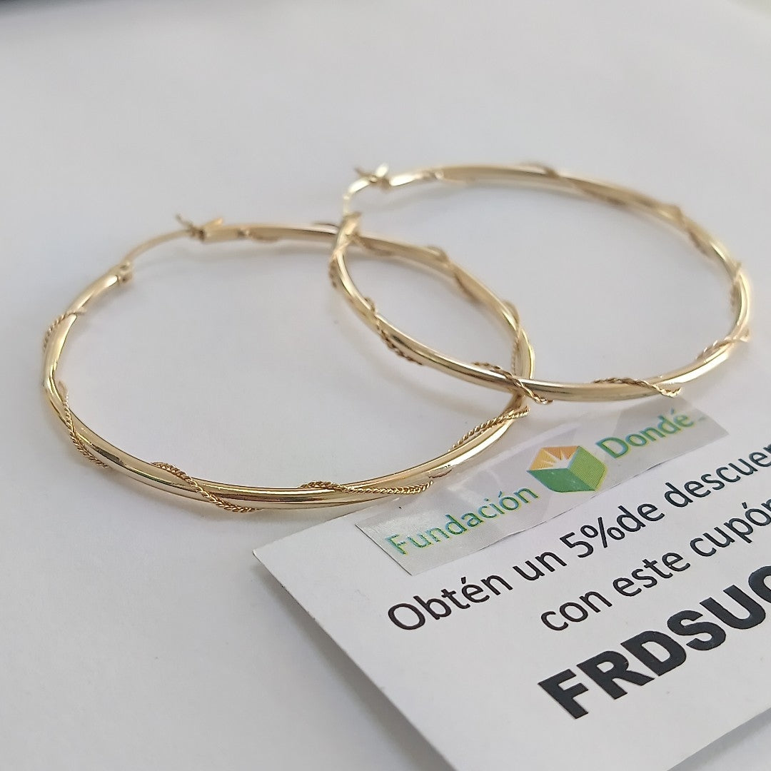 ARRACADAS PAR ORO 10 K 3.5 GRMS (SEMINUEVO)