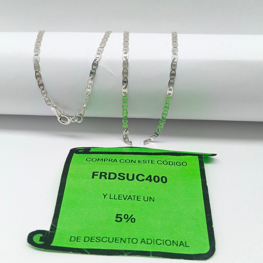 CADENA TEJIDO ESPEJO PLATA .925 60 CM 4.2 GR (NUEVO)