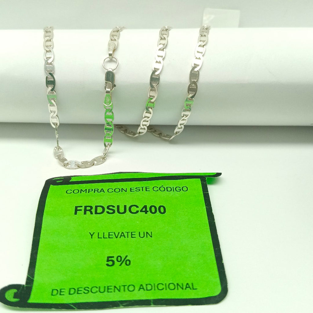 CADENA TEJIDO GUCHI PLATA .925 60 CM 9.8 GR (NUEVO)