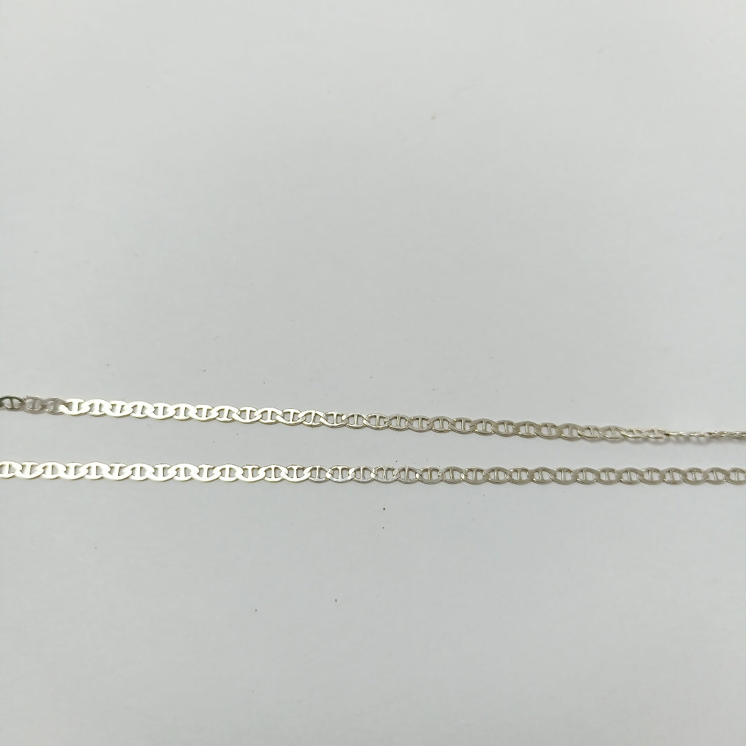 CADENA TEJIDO GUCHI PLATA .925 55 CM 3.6 GR (NUEVO)