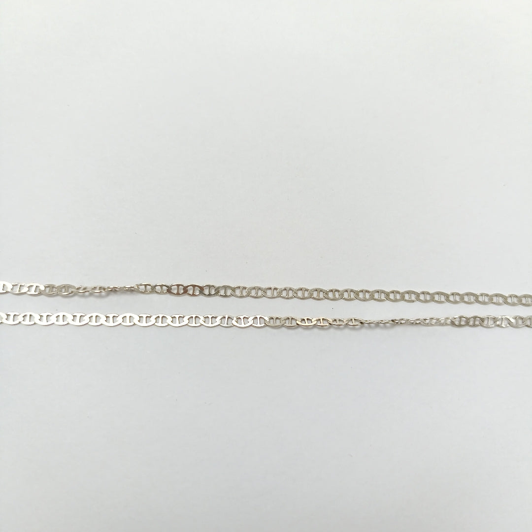 CADENA TEJIDO GUCHI PLATA .925 55 CM 3.6 GR (NUEVO)