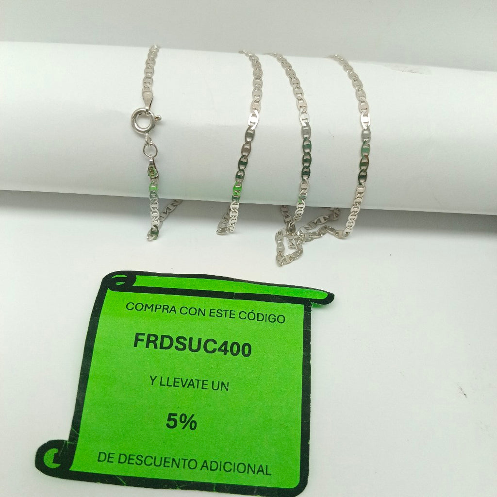 CADENA TEJIDO ESPEJO PLATA .925 60 CM 4.3 GR (NUEVO)