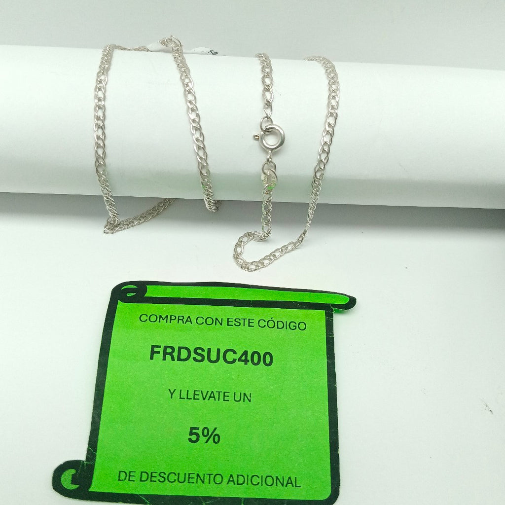 CADENA TEJIDO ESLABONES PLATA .925 50 CM 3.5 GR (NUEVO)