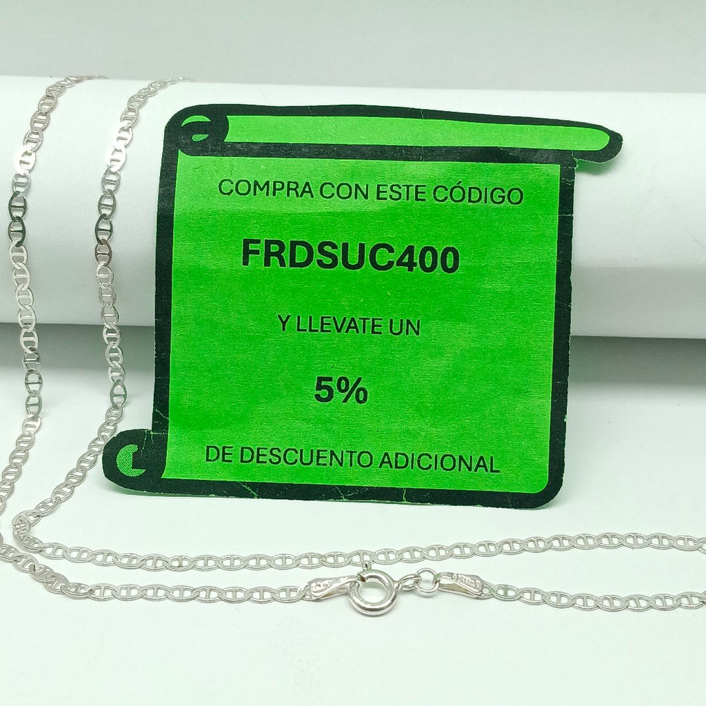 CADENA TEJIDO GUCHI PLATA .925 55 CM 3.3 GR (NUEVO)