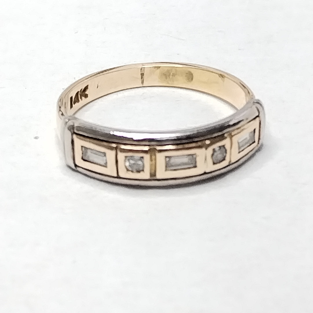 ANILLITO ORO COMBINADO 14 K 3.3 GRMS (SEMINUEVO)