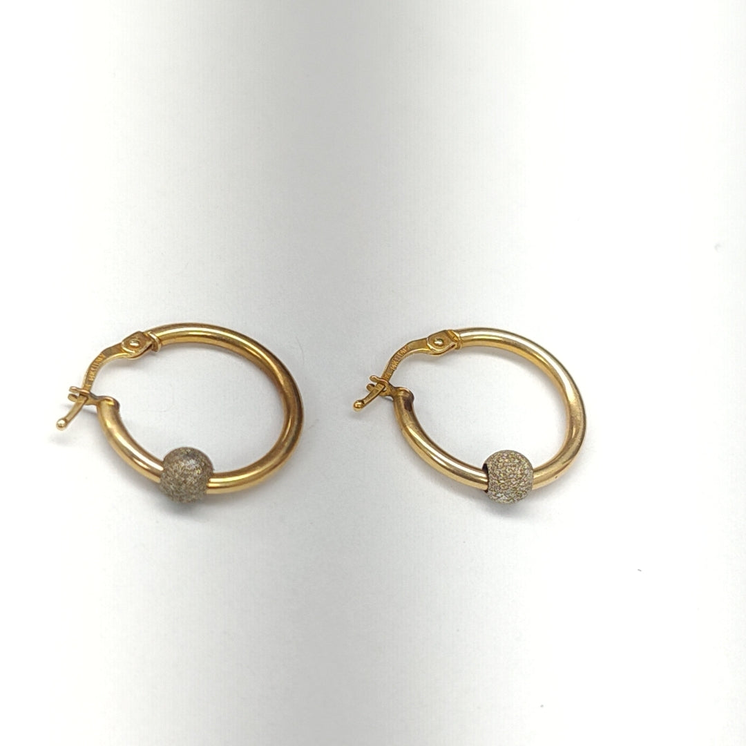 ARRACADAS PAR ORO 14 K 1,50 GRMS (SEMINUEVO)