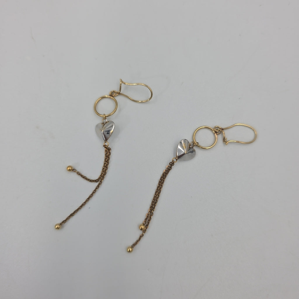 ARETES PAR ORO, ORO COMBINADO 10 K 1.8 GRMS (SEMINUEVO)