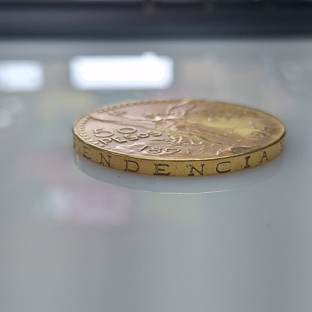 K1 41,60 GRMS 21 K IDENTIFICACIÓN MONEDA NOMINATIVA MONEDAS PESOS 50 PESOS (SEMINUEVO)