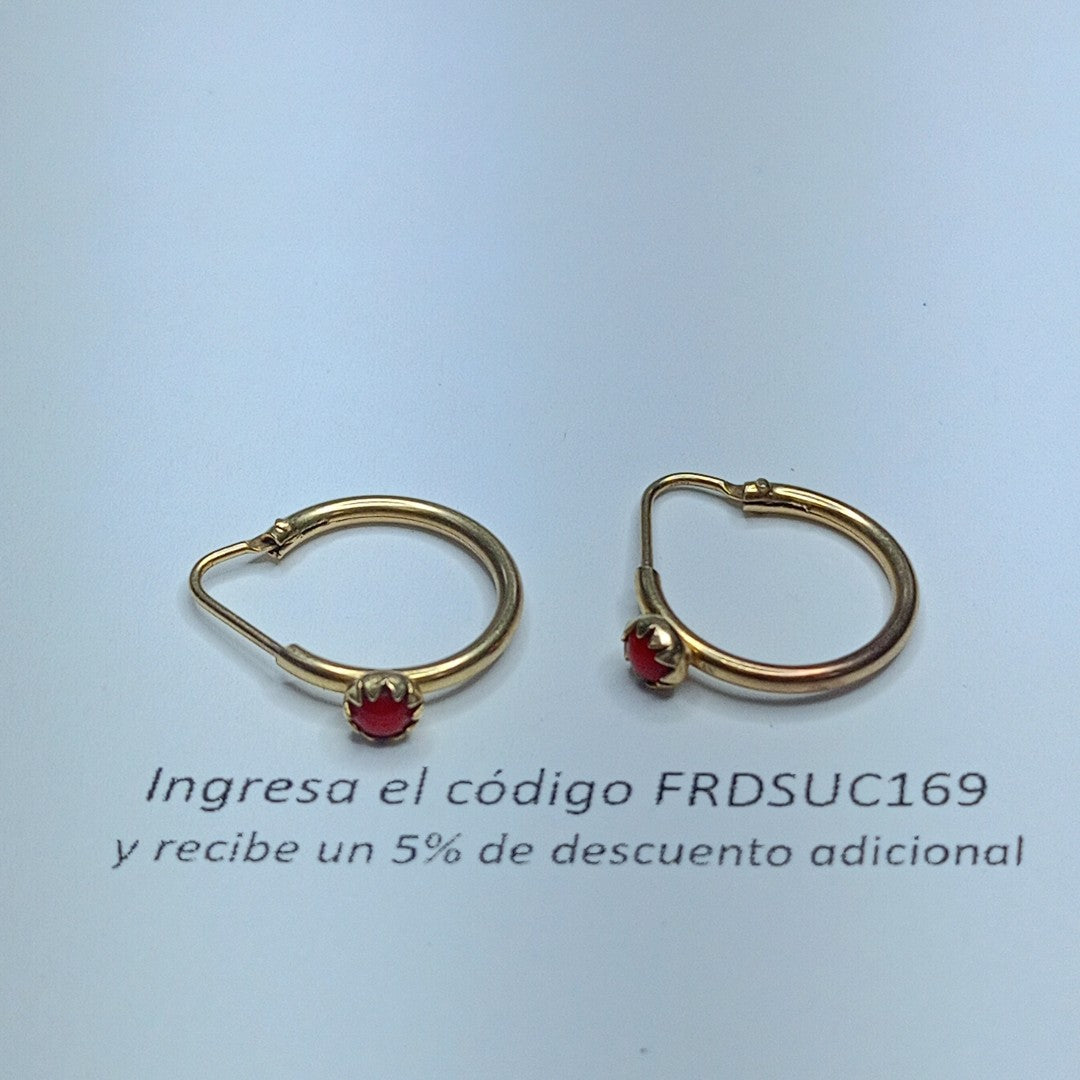 ARRACADAS PAR ORO 10 K 1.4 GRMS (SEMINUEVO)