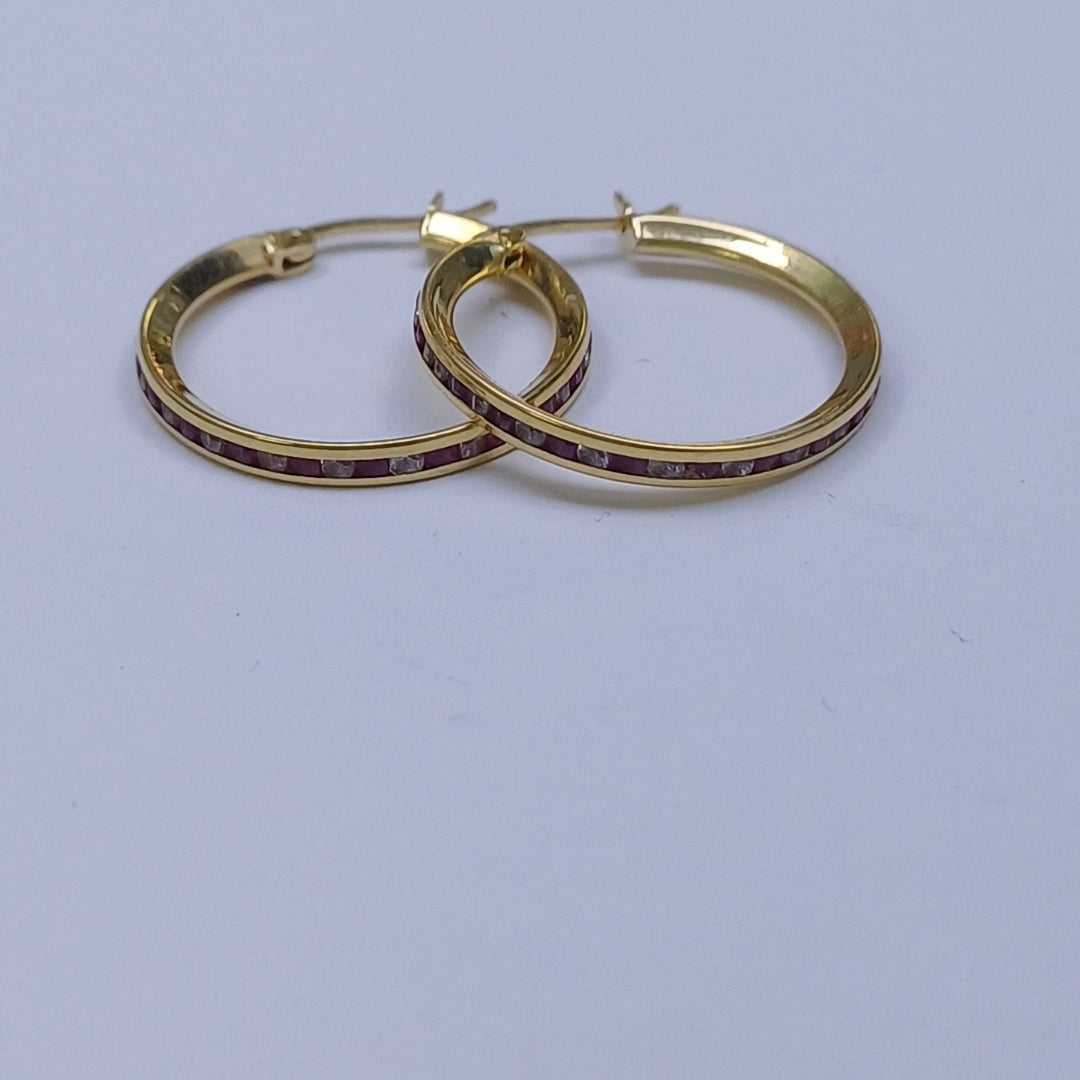 ARRACADAS PAR ORO 14 K 1.7 GRMS (SEMINUEVO)